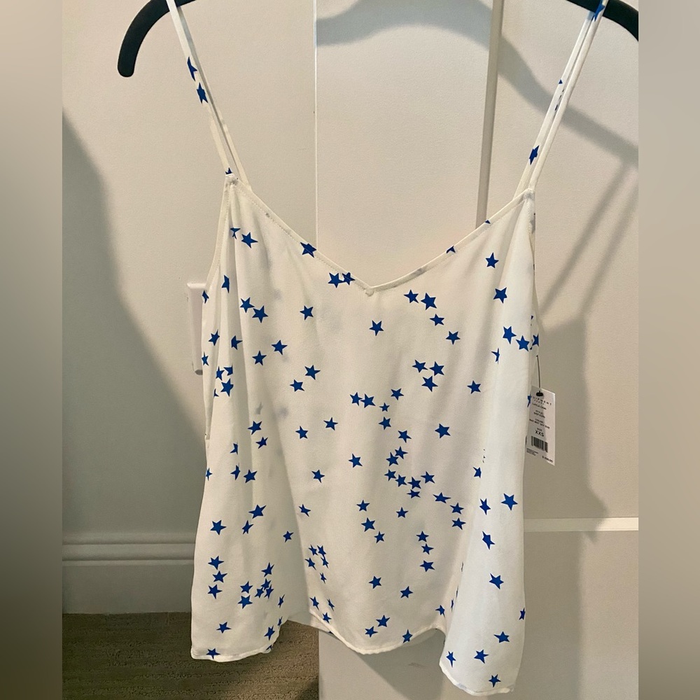 Equipment Femme Layla Stars Spaghetti Strap Silk Camisole